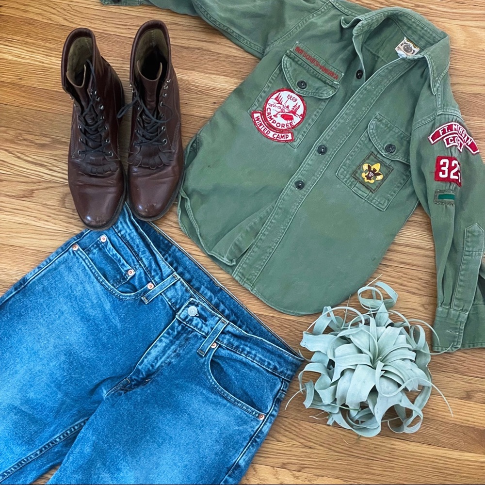 Boy Scout Button up Top